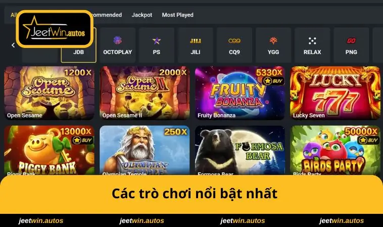 Các trò chơi nổi bật nhất