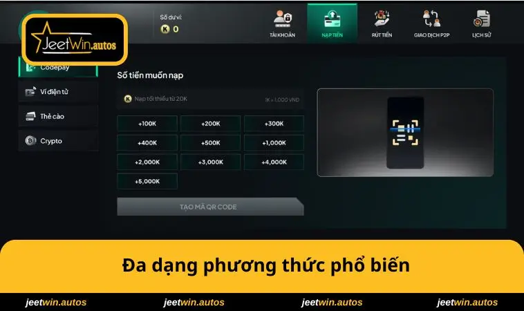 Đa dạng phương thức phổ biến
