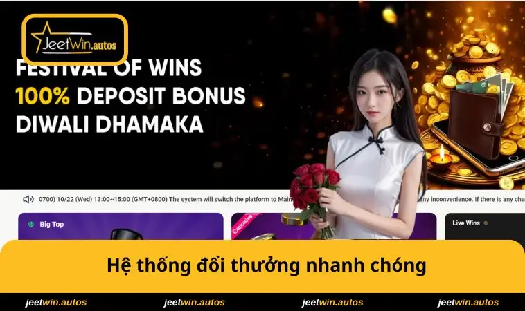 JEETWIN 22 Hệ thống đổi thưởng nhanh