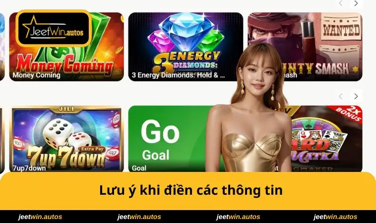 Lưu ý khi điền các thông tin