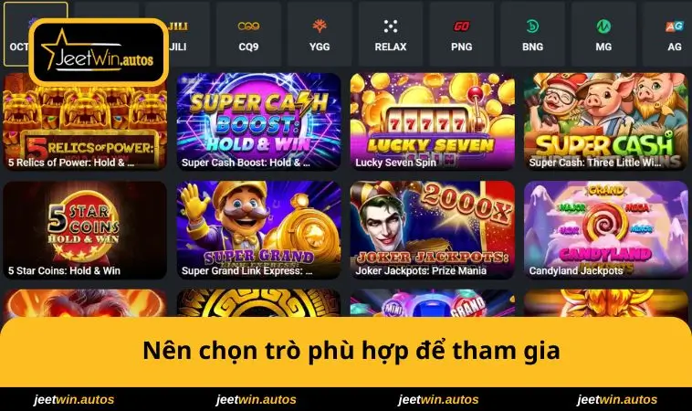 Nên chọn trò phù hợp để tham gia